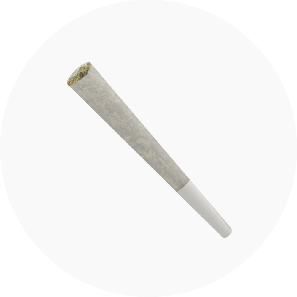 Cannabis joint on a white background