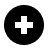 Black and white medical cross