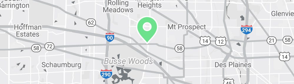 Map showing Verilife Arlington Heights, IL recreational dispensary location