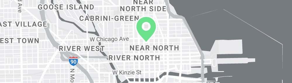 Map showing Verilife Chicago, IL recreational dispensary location