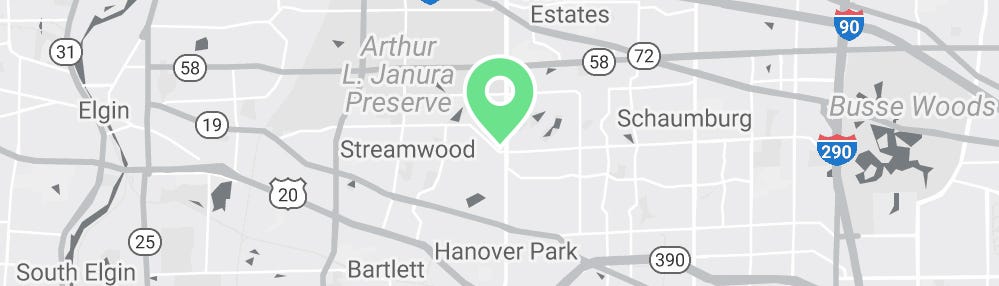 Map showing Verilife Schaumburg, IL recreational dispensary location