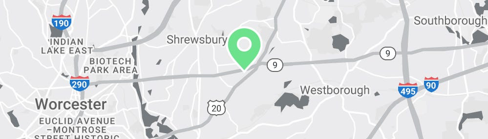 Map showing Verilife Shrewsbury, MA medical dispensary location