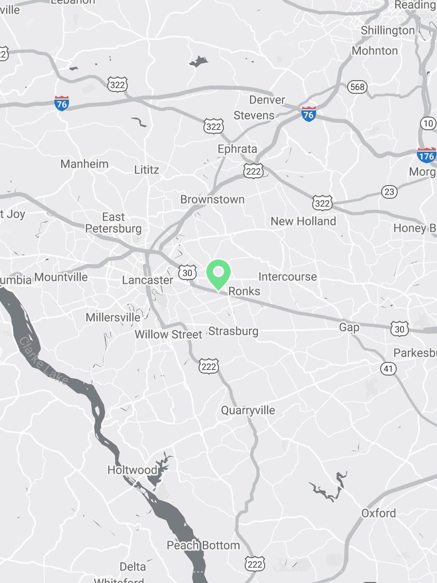 Map showing Verilife Lancaster, PA medical dispensary location