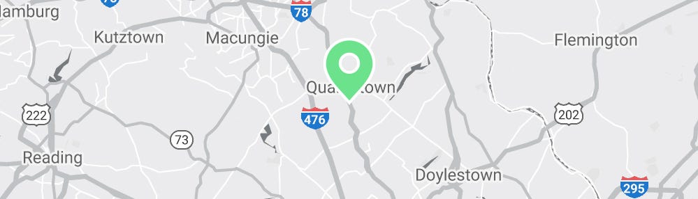 Map showing Verilife Quakertown, PA medical dispensary location